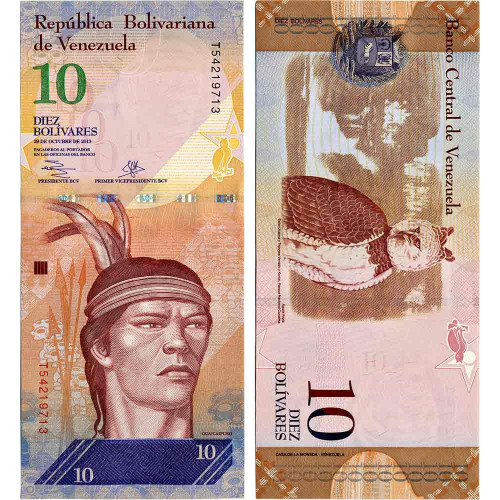 10 боливаров 2013 года - Венесуэла - 29 октября 2013 года - UNC