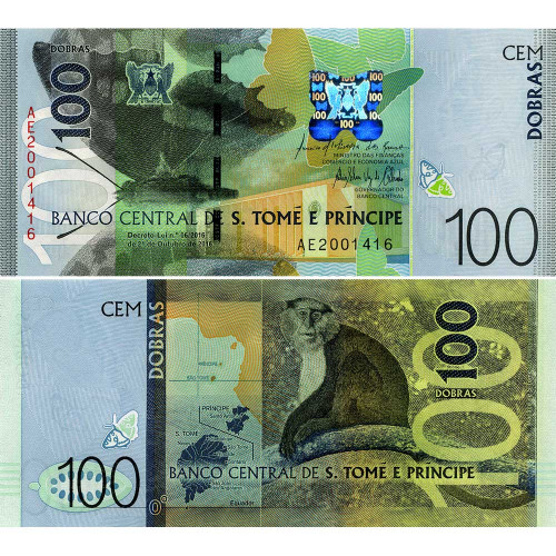 100 добра 2016 года - Сан-Томе и Принсипи (Pick 74) UNC