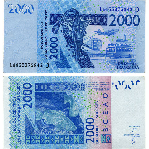 2000 франков 2003-2004 гг - Мали (Pick 416D) UNC