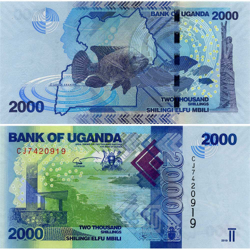 2000 шиллингов 2019 года - Уганда (Pick 50е) UNC