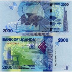 2000 шиллингов 2019 года - Уганда (Pick 50е) UNC