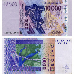 10000 франков 2003 года - Мали (Pick 418D.a) XF