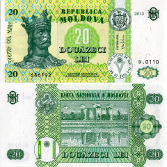 20 леев 2013 года - Молдавия (Pick 13.j) UNC