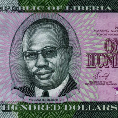 100 долларов 2022 года - Либерия (Pick 41) UNC