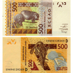 500 франков 2012 (2019) года - Мали UNC