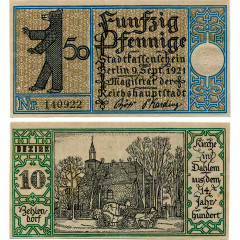 Нотгельд 50 пфеннигов 1921 года - Германия - Berlin (Берлин) №10 Zehlendorf) XF