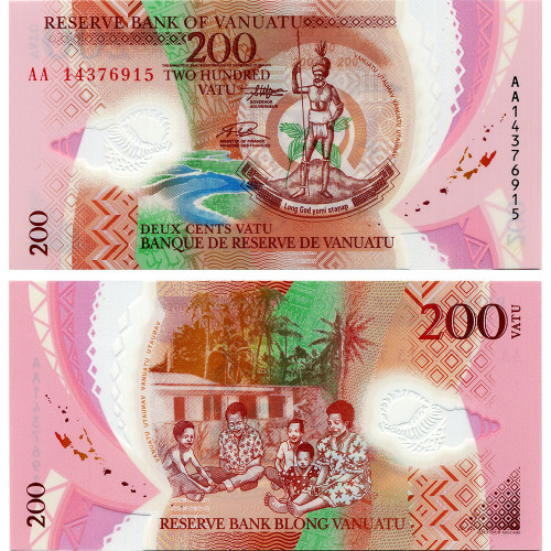 200 вату 2014 года - Вануату — UNC (Пластиковая)