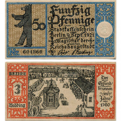 Нотгельд 50 пфеннигов 1921 года - Германия - Berlin (Берлин) №3 Wedding) XF