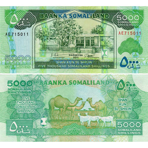 5000 шиллингов 2011 года - Сомалиленд (Pick 21a) UNC