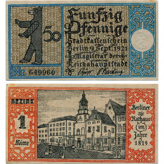 Нотгельд 50 пфеннигов 1921 года - Германия - Berlin (Берлин) №1 Mitte) XF