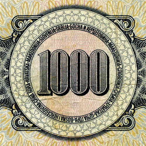 1000 динаров 1978-1981 гг - Югославия (Pick 92) G-VG