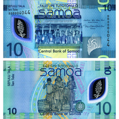 10 тала 2023 года - Самоа (Pick W48) UNC - пластик