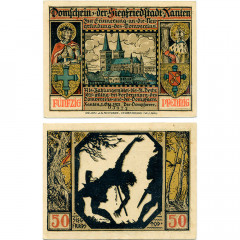 Нотгельд 50 пфеннигов 1921 года - Германия - Xanten (Ксантен) XF