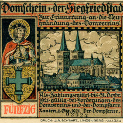 Нотгельд 50 пфеннигов 1921 года - Германия - Xanten (Ксантен) XF