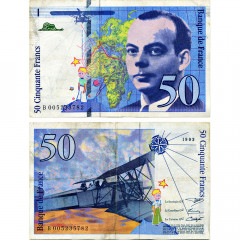 50 франков 1993 года - Франция (Pick 157.b (Сент-Экзюпери) F