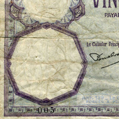 20 франков 1939 года - Тунис (Pick 6b) G-VG