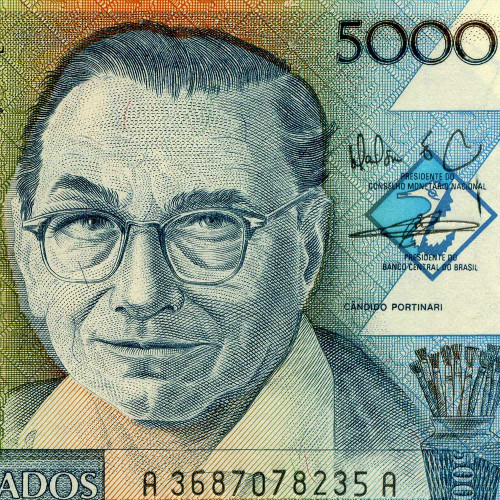 5 новых крузадо на 5000 крузадо 1989 года - Бразилия (Pick 217.b) UNC