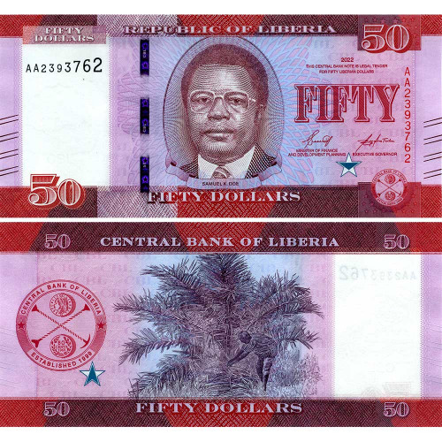 50 долларов 2022 года - Либерия (Pick 40) UNC