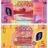 5 тала 2023 года - Самоа (Pick W47) UNC - пластик