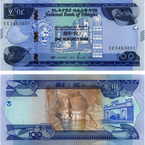 100 бырр 2023 года - Эфиопия (Pick W57) UNC