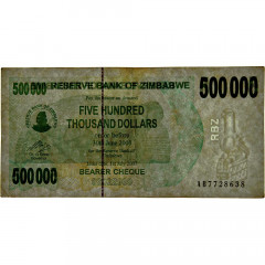 500000 долларов 2007 года - Зимбабве (Pick 51) F-VF