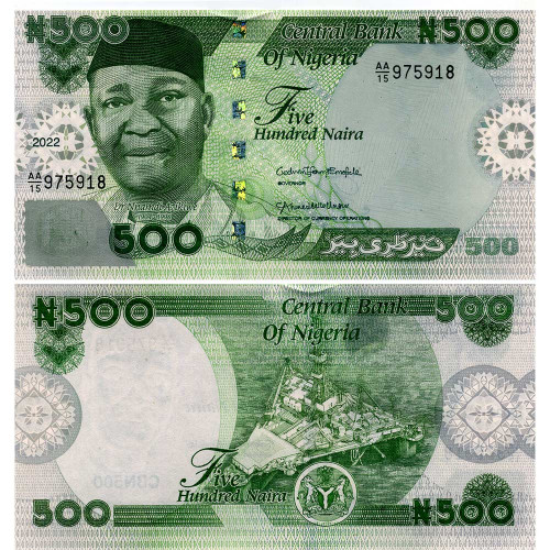 500 найра 2022 года - Нигерия (Pick 48) UNC