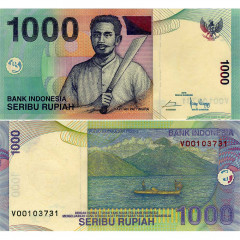 1000 рупий 2016 года - Индонезия (Pick# 141n) UNC