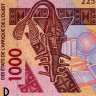 1000 франков 2022 года - Мали (Pick 415D) UNC