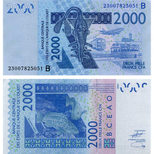 2000 франков 2003 (2024) года - Бенин (Pick 216B) aUNC