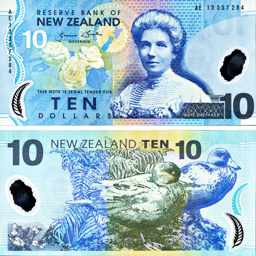 10 долларов 1999-2007 гг - Новая Зеландия (Pick # 186) UNC