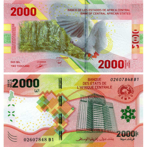 2000 франков 2020 (2022) года - Центральноафриканская Республика (Pick 702) UNC