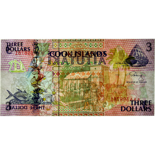 3 доллара 1992 года - Острова Кука (Pick 7) UNC