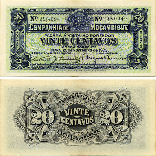 20 сентаво 1933 года - Мозамбик (Pick R29) UNC