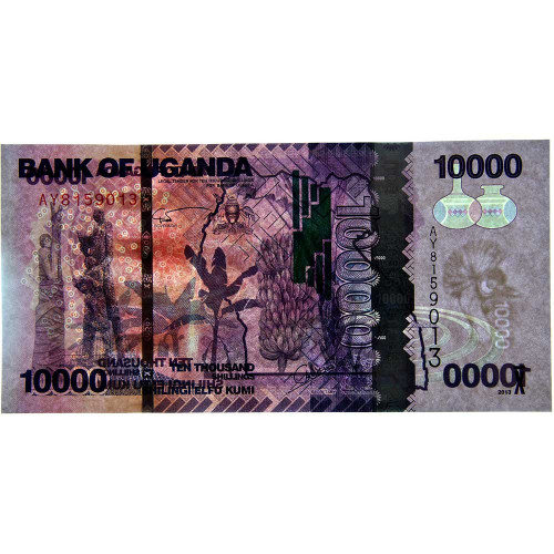 10000 шиллингов 2013 года - Уганда UNC