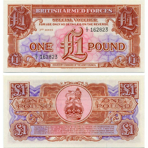 1 фунт 1956 года - Вооруженные силы Великобритании (Pick M29) UNC