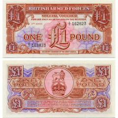 1 фунт 1956 года - Вооруженные силы Великобритании (Pick M29) UNC