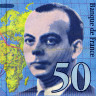 50 франков 1997г - Франция (Сент-Экзюпери) (Pick 157Ad) F-VF