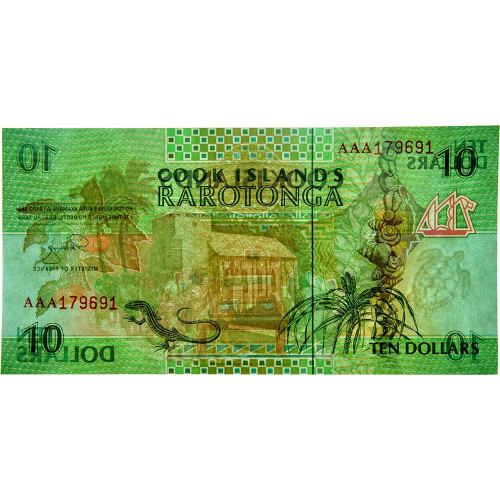 10 долларов 1992 года - Острова Кука (Pick # 8) UNC