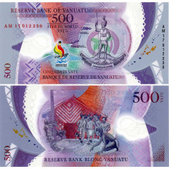 500 вату 2017 года - Вануату «Тихоокеанские Игры» (Pick 20) UNC