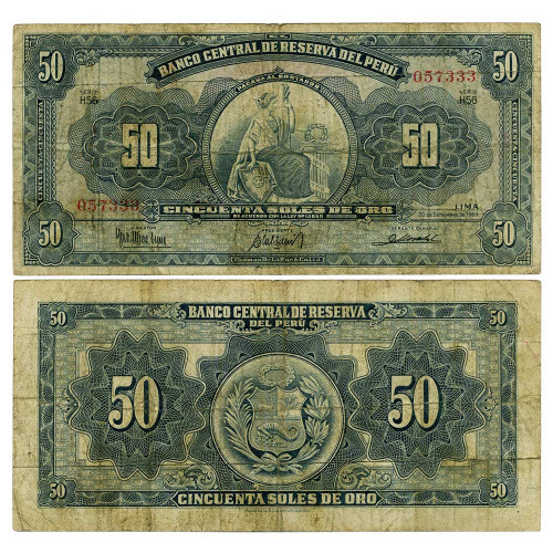 50 солей 1962-1968 гг. - Перу (Pick 85) G-VG