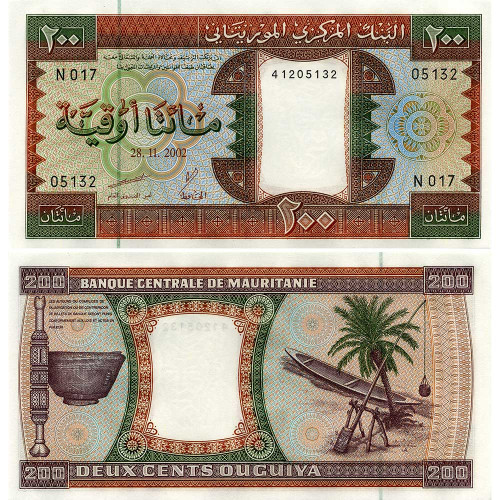 200 угий 2002 года - Мавритания (Pick 5) UNC