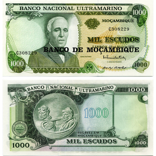 1000 эскудо 1976 года - Мозамбик (Pick 119) UNC