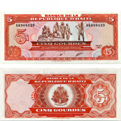 5 гурдов 1989 года - Гаити (Pick 255) UNC