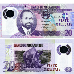 Полимерная банкнота 20 метикалов 2011 года - Мозамбик (Pick 149) UNC