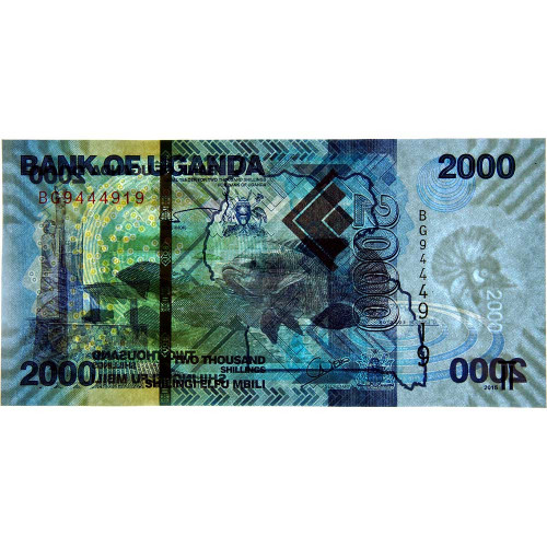 2000 шиллингов 2015 года - Уганда UNC