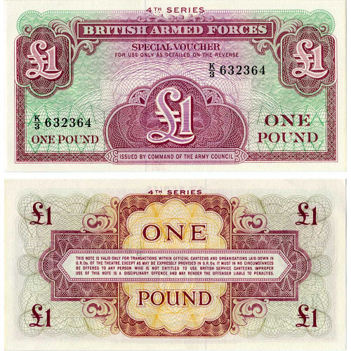 1 фунт 1962 года - Британские вооруженные силы (Pick M36) UNC