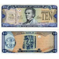 10 долларов 2003 года - Либерия (Pick 27.а) UNC