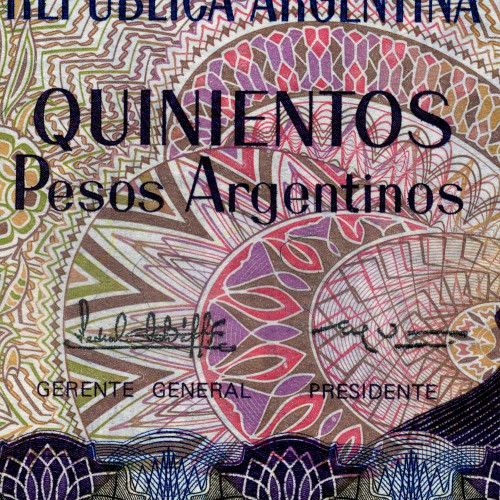 500 песо 1984 года - Аргентина (Pick 316) UNC