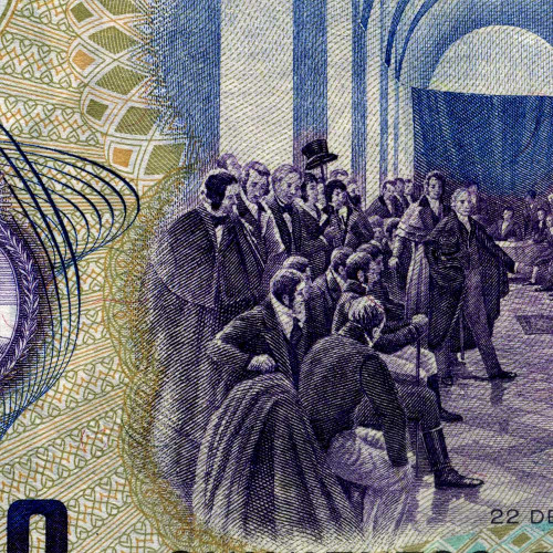 500 песо 1984 года - Аргентина (Pick 316) UNC
