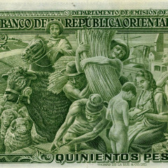 500 песо 1939 (1967) гг. - Уругвай (Pick 44) F-VF